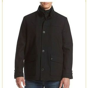 REACTION Kenneth Cole Men's Button Down Wool Coat